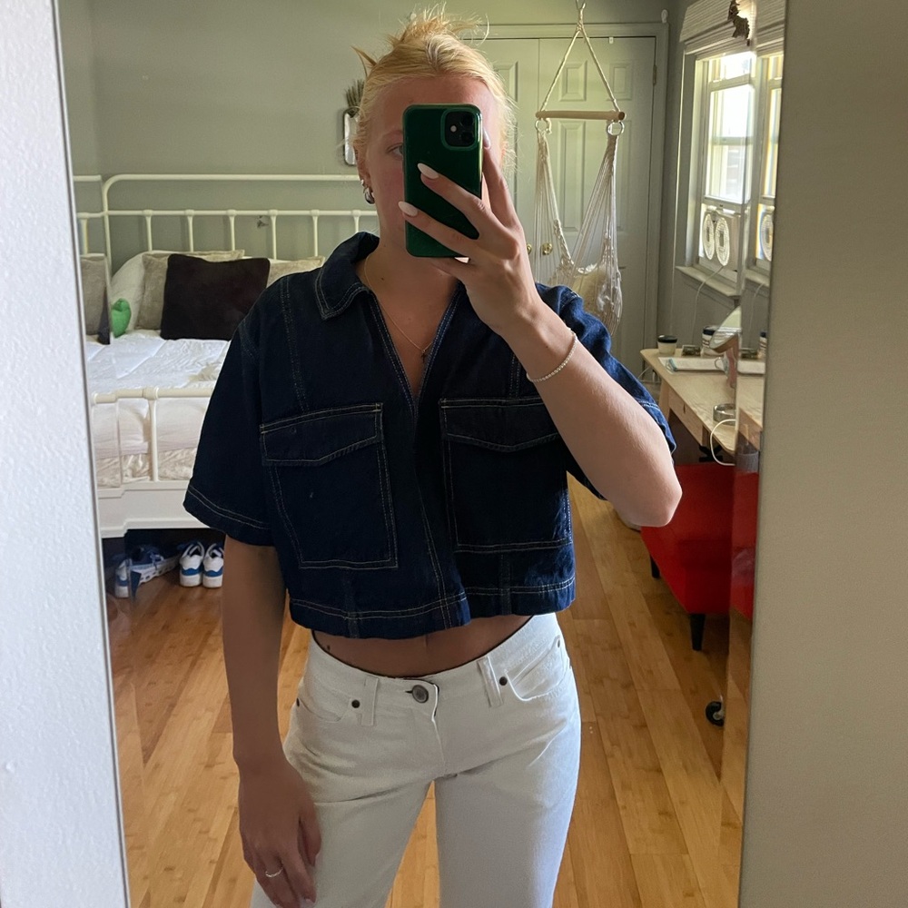 Zara denim top